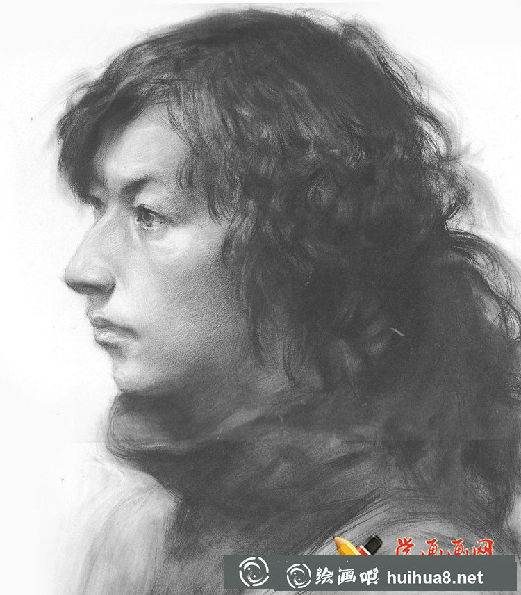 鲁美学生优秀素描头像作品