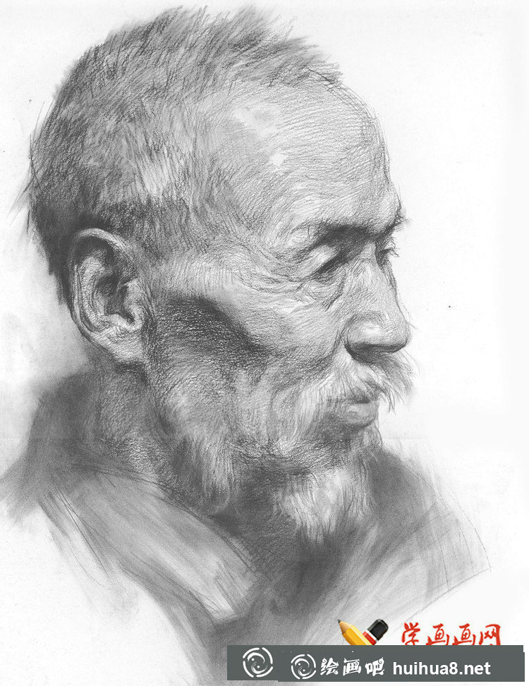 鲁美学生优秀素描头像作品