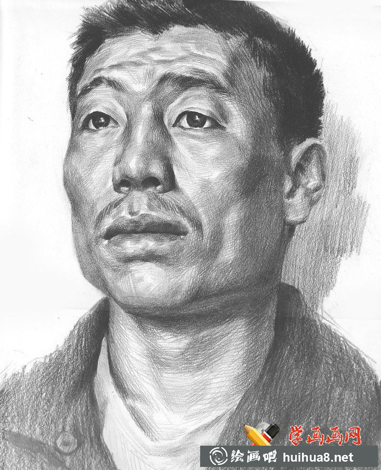 鲁美学生优秀素描头像作品