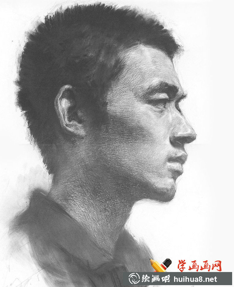 鲁美学生优秀素描头像作品