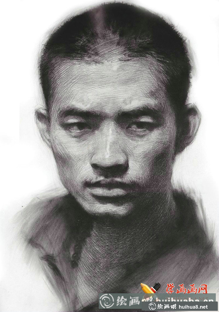 鲁美学生优秀素描头像作品