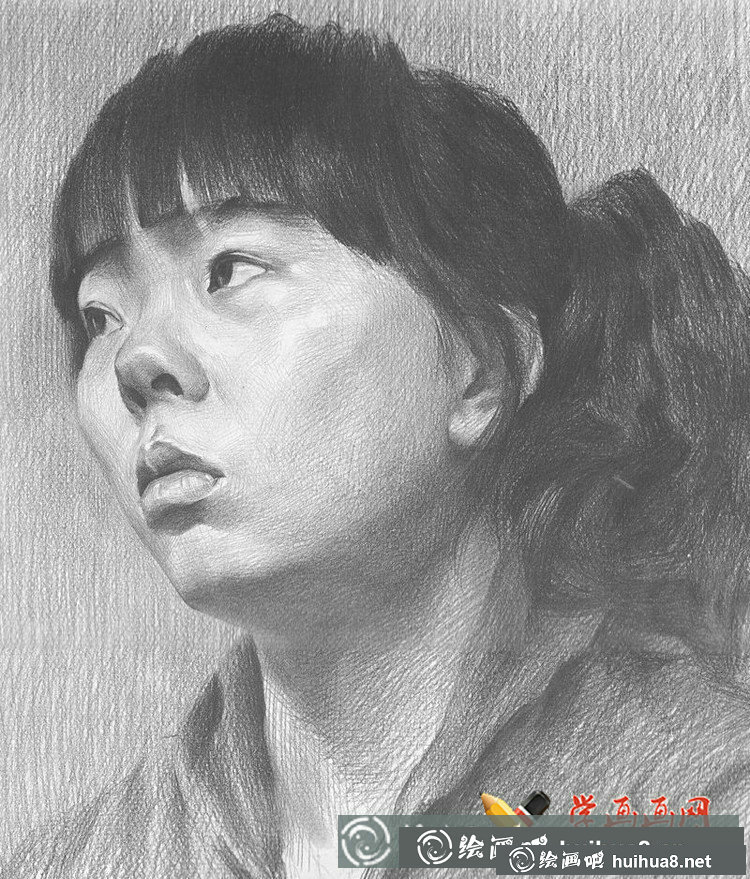 鲁美学生优秀素描头像作品