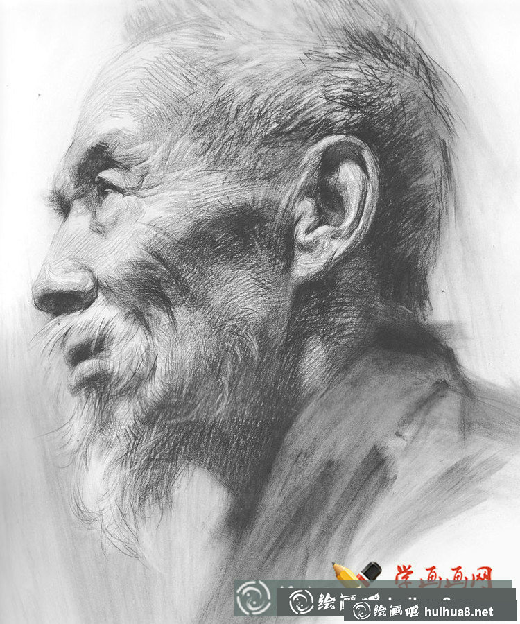 鲁美学生优秀素描头像作品