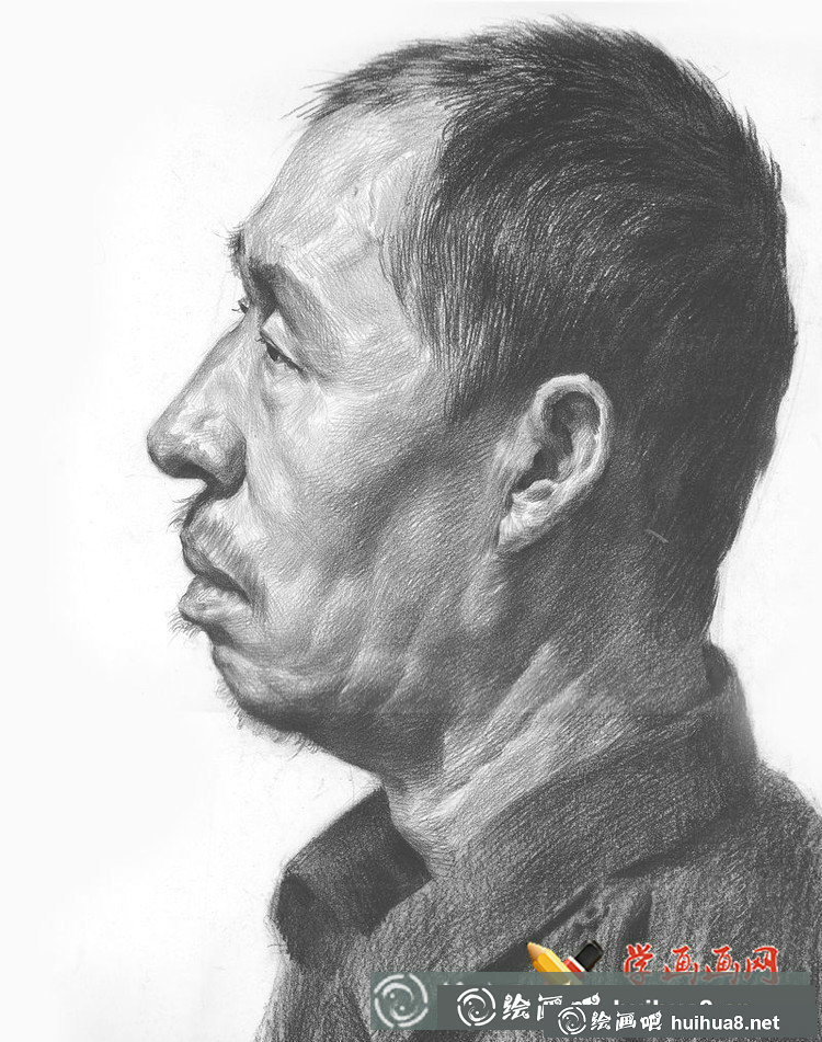 鲁美学生优秀素描头像作品