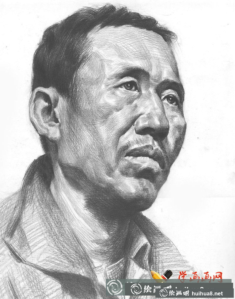 鲁美学生优秀素描头像作品