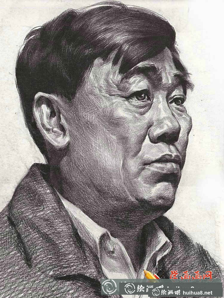 鲁美学生优秀素描头像作品