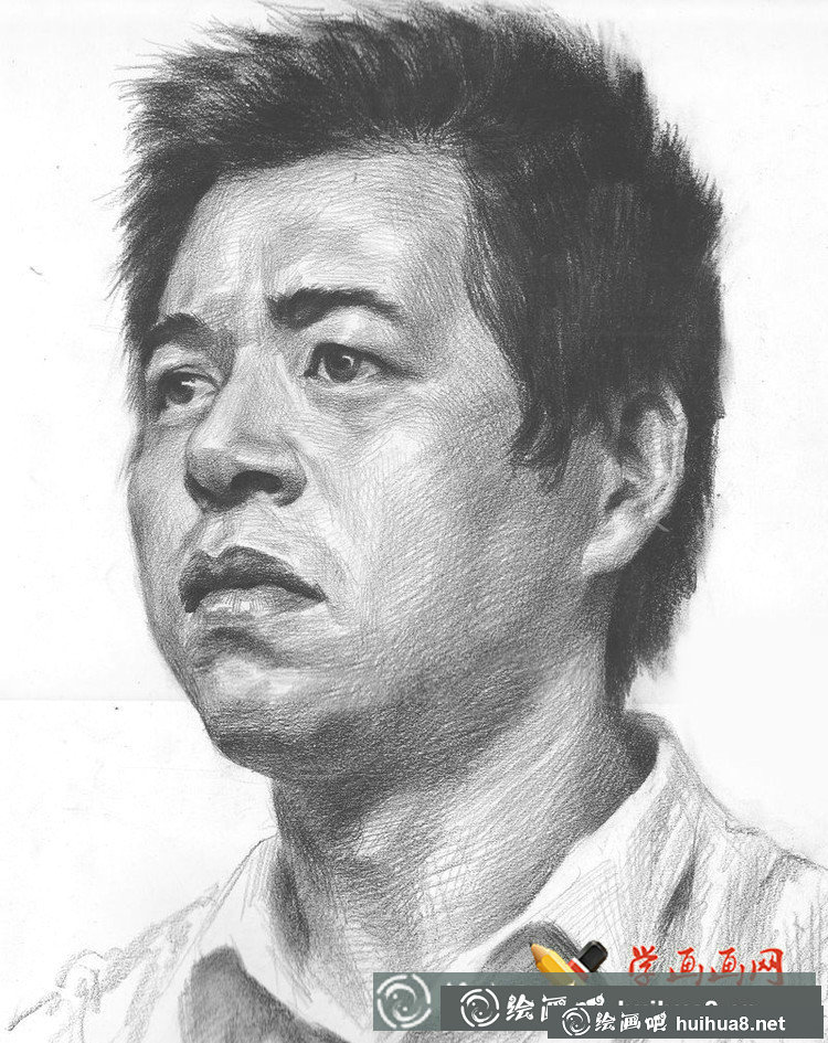 鲁美学生优秀素描头像作品