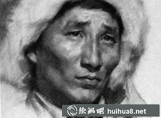 靳尚谊素描头像作品3