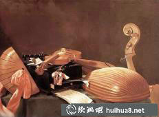 静物与乐器油画作品（1）