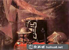 静物与乐器油画作品（5）