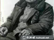 素描头像《男孩》