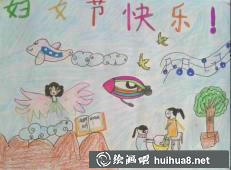 温馨的母亲儿童画