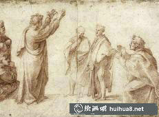 拉斐尔《圣母子与天使》局部