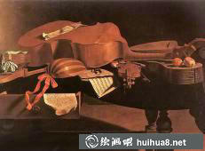 静物与乐器油画作品（3）
