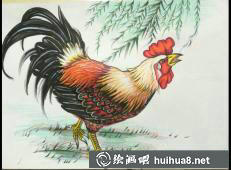鸡年彩铅画1