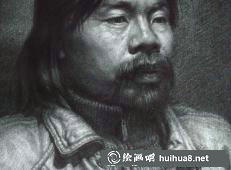 素描半身像《男子》