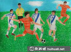 足球儿童画26