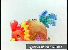 鸡年彩铅画16