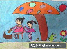 三八妇女节儿童水彩画作品18