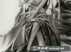 时尚模特素描肖像