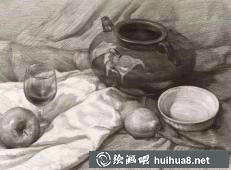 静物素描作品