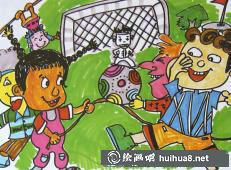 足球儿童画25