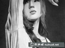 时尚模特素描肖像