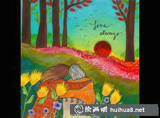 三八妇女节儿童水彩画作品22