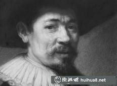 素描半身像《老人》
