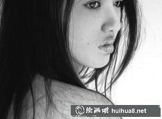 时尚模特素描肖像