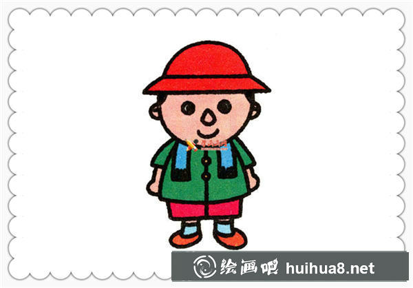 简笔画人物教程：农民的哈法(7)
