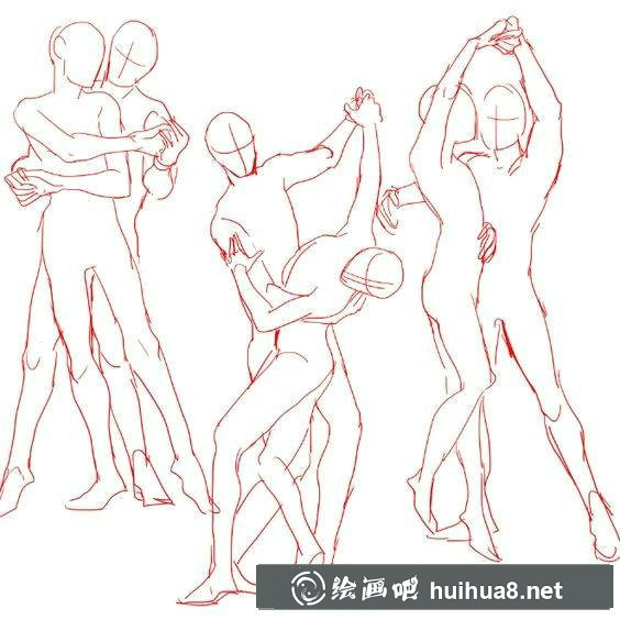 漫画人体结构草图画法