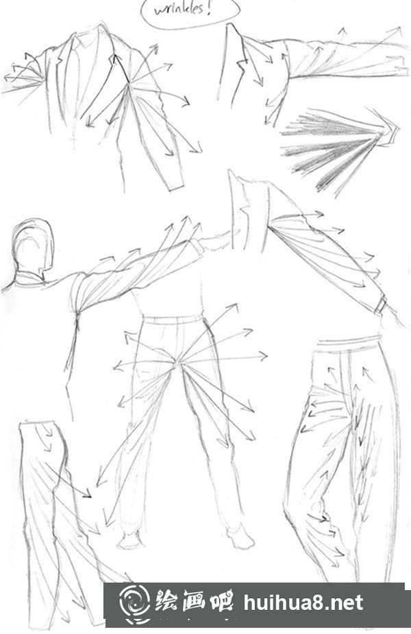 衣服皱褶的画法