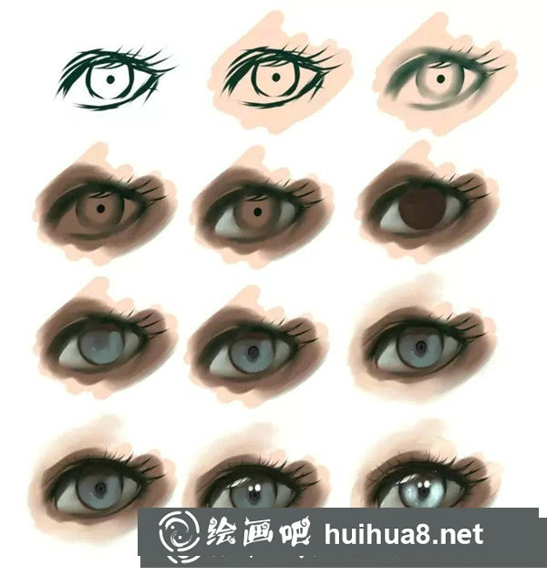 漫画眼睛画法步骤简单