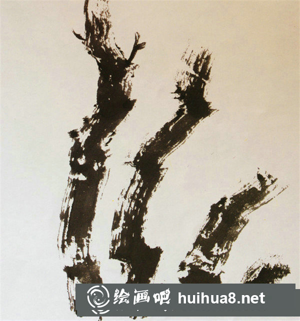 国画树枝的画法步骤