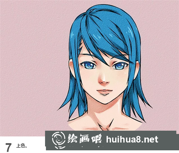 动漫女生头发画法步骤