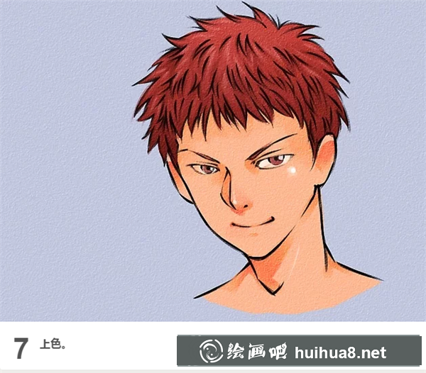 漫画人物男生头发画法