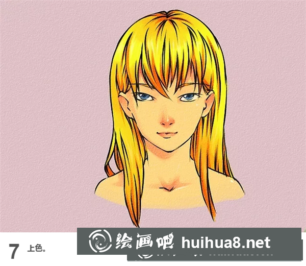漫画女生长头发画法