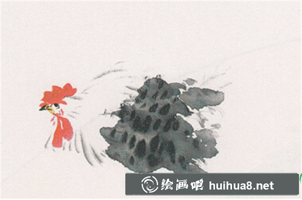 国画鸡的简单画法步骤