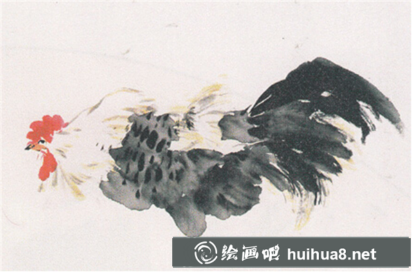 国画鸡的简单画法步骤