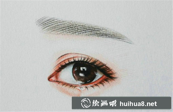彩铅人物眼睛的画法