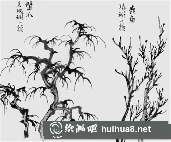 山水画中树的画法 山水画中树的画法