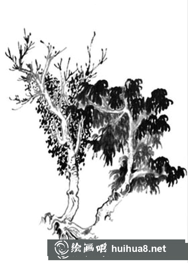 山水画中树的画法 山水画中树的画法