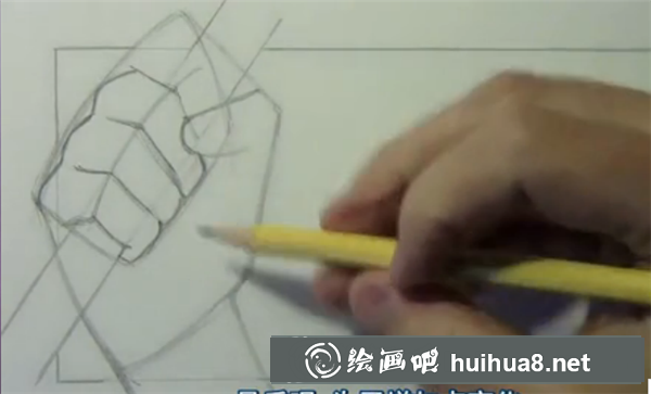 漫画手的大拇指绘制