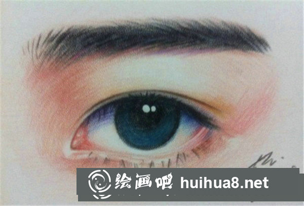 彩铅画眼睛教程步骤图 彩铅画眼睛教程步骤图