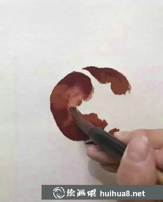 国画石榴的画法步骤