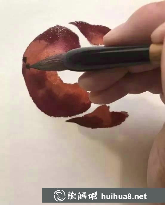 国画石榴的画法步骤