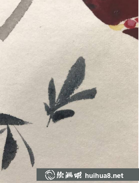 国画石榴的画法步骤