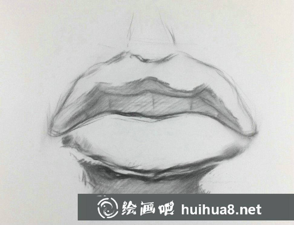 素描嘴唇的画法步骤图