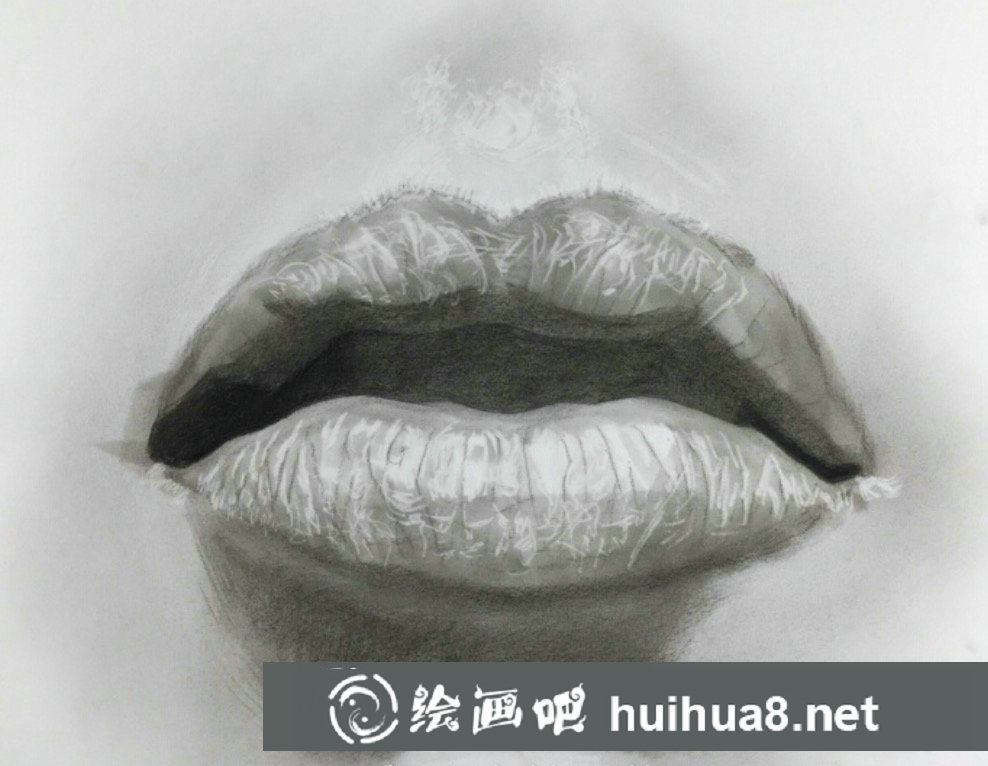 素描嘴唇的画法步骤图